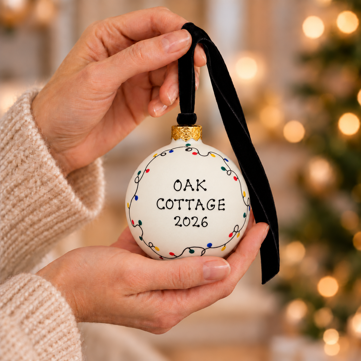 Swirly baubles for personalisation