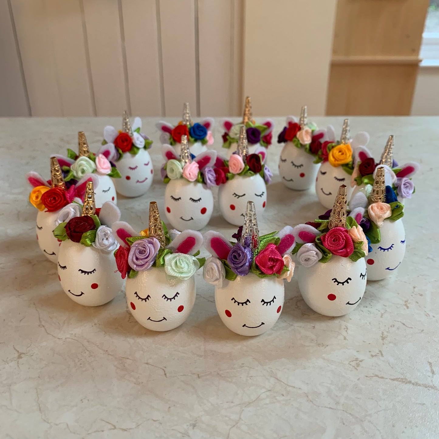 Handmade wooden egg - UNICORN
