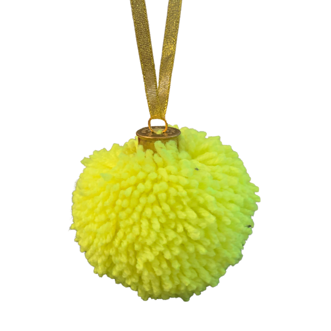 POMPOM BAUBLE - NEON YELLOW