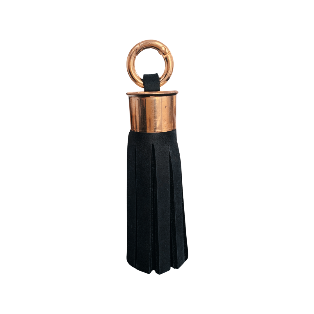 LEATHER TASSEL - BLACK