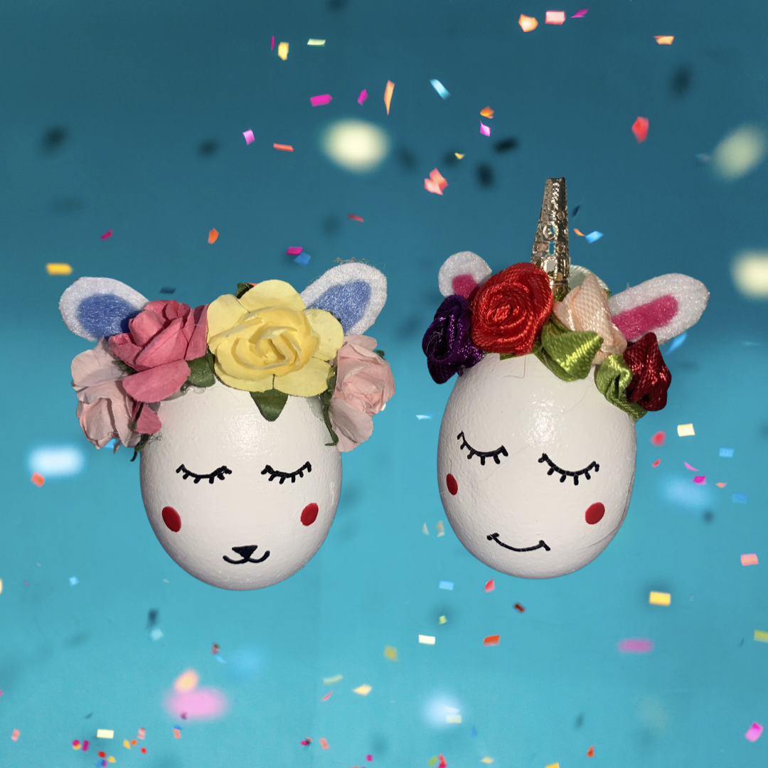 Handmade wooden egg - UNICORN