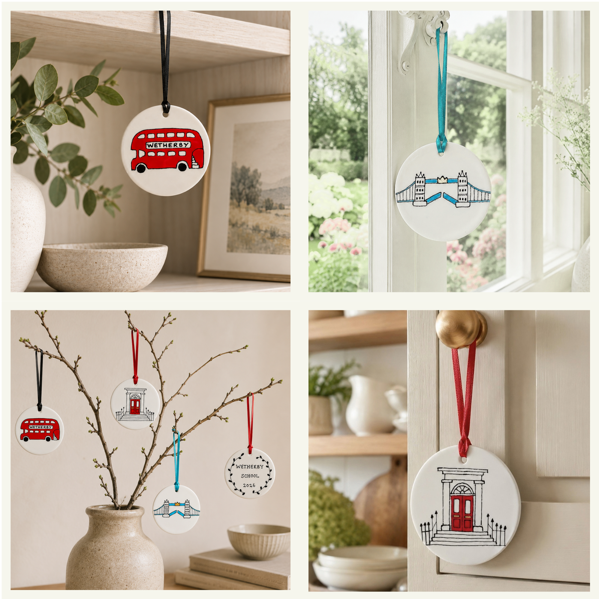 London keepsake (flat ceramic) - Christmas trio set
