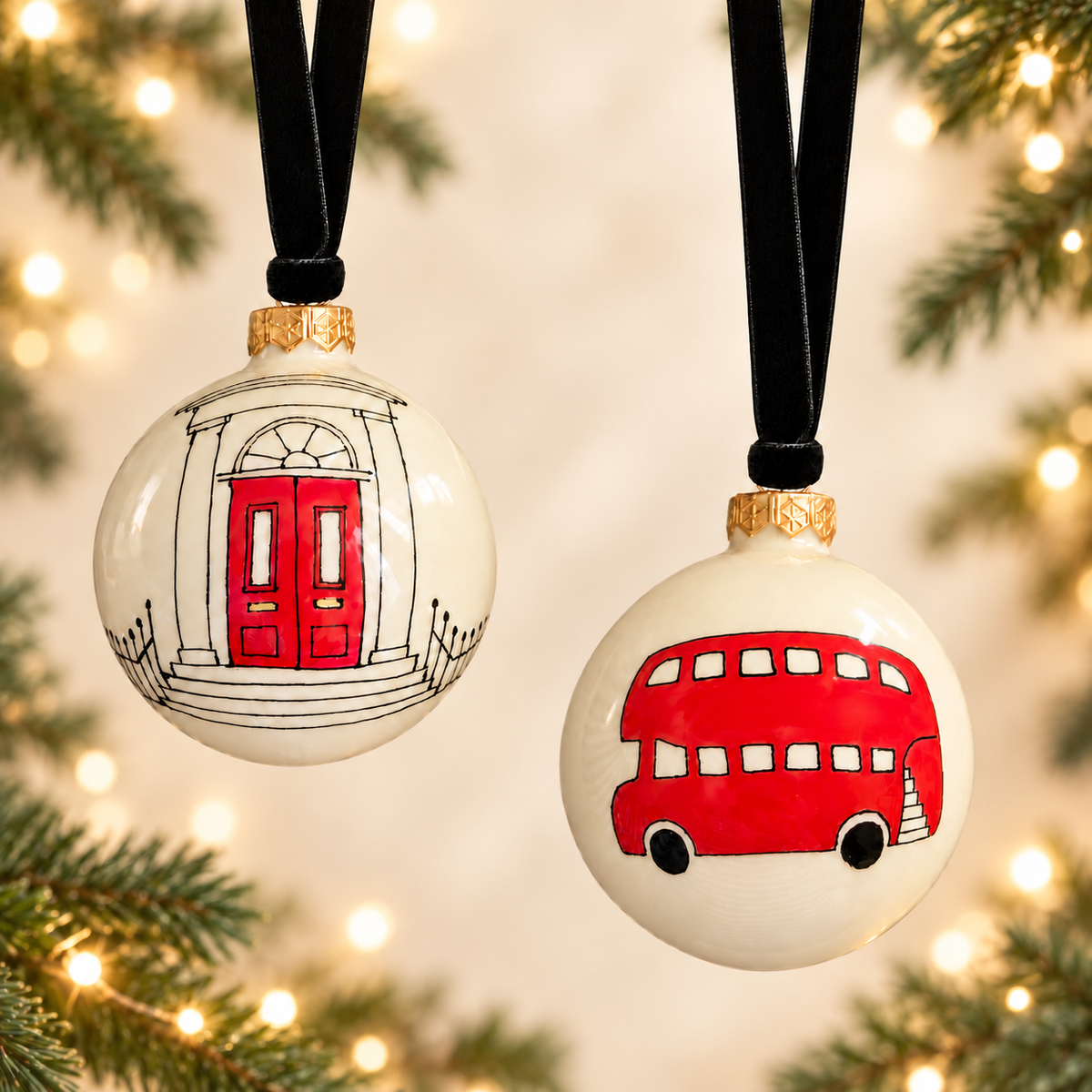 London Keepsake Baubles (pair)