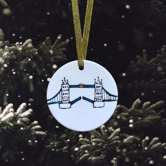 Ceramic disc baubles - Tower Bridge