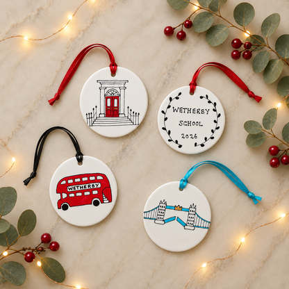 London keepsake (flat ceramic) - Christmas trio set