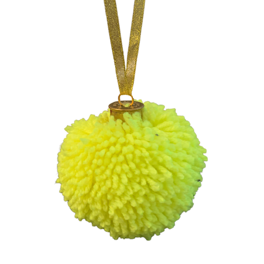POMPOM BAUBLE - NEON YELLOW