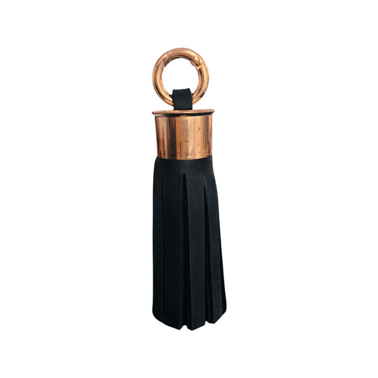 LEATHER TASSEL - BLACK