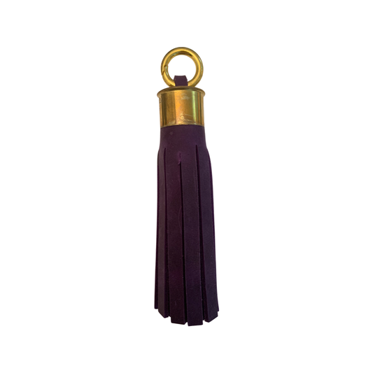 LEATHER TASSEL (LONG) - PURPLE