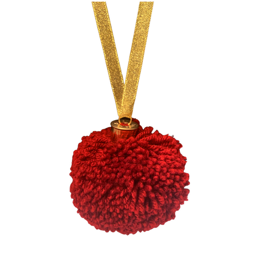 POMPOM BAUBLE - CLARET