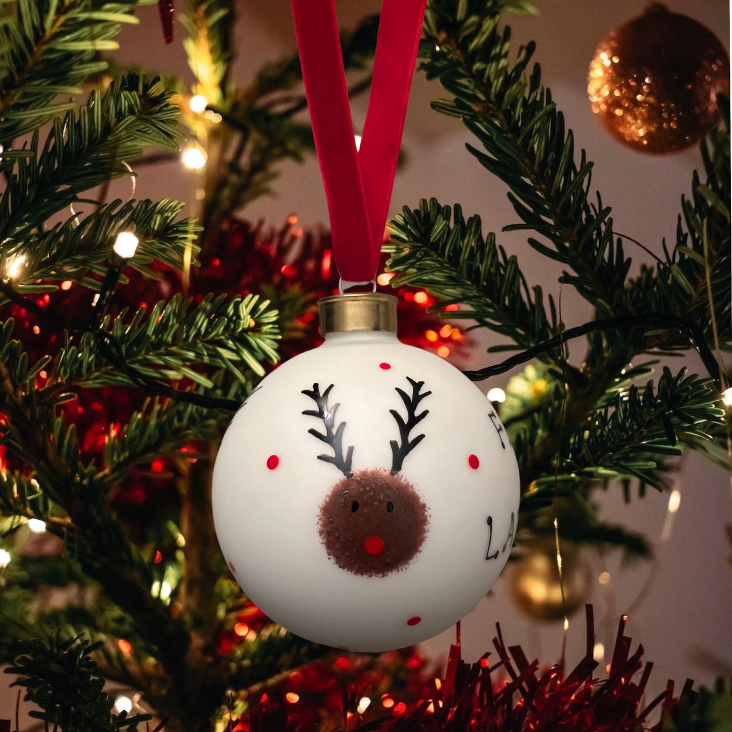 Glass bauble - Reindeer